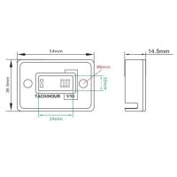 Счетчик моточасов / тахометр  4T синий