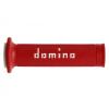 Грипсы открытые двухкомпозитные A010 120/125 мм длинные RoadRacing красный-белый Domino A01041C4642B7-0